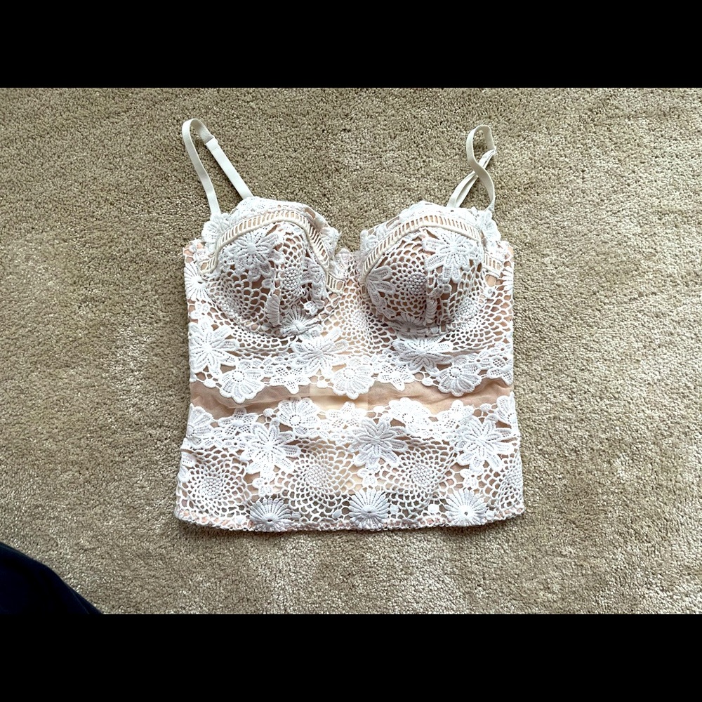 Victoria’s Secret White Lace Bustier